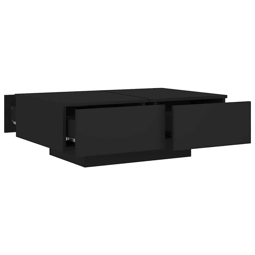 804176 vidaXL Coffee Table Black 90x60x31 cm Engineered Wood