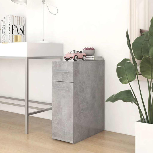 804215 vidaXL Apothecary Cabinet Concrete Grey 20x45,5x60 cm Engineered Wood