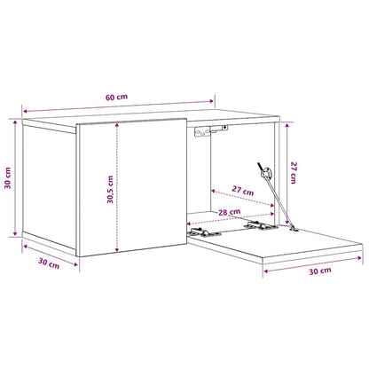 TV Cabinet | White | Engineered wood | 60x30x30 cm | TV Cabinet