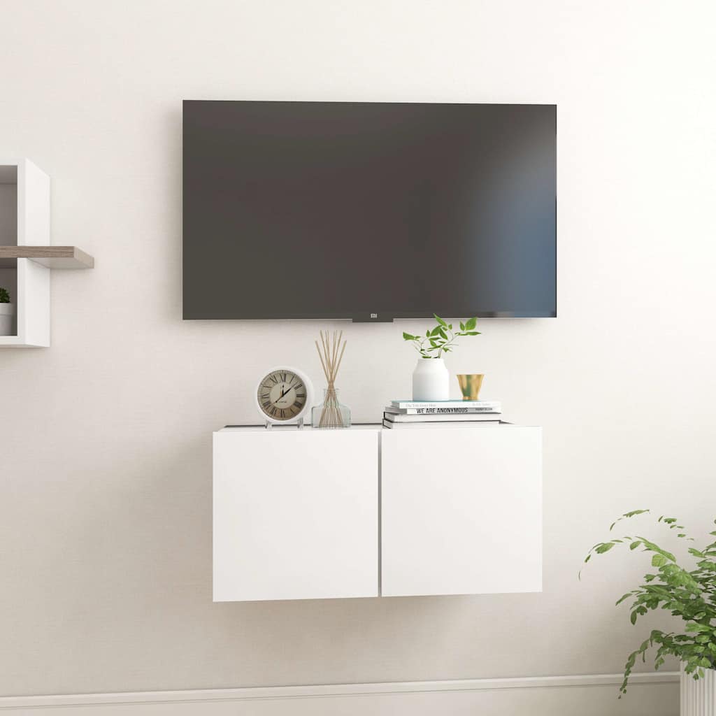 TV Cabinet | White | Engineered wood | 60x30x30 cm | TV Cabinet