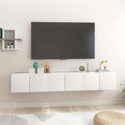 804510 vidaXL 3 Piece Hanging TV Cabinet Set White 60x30x30 cm