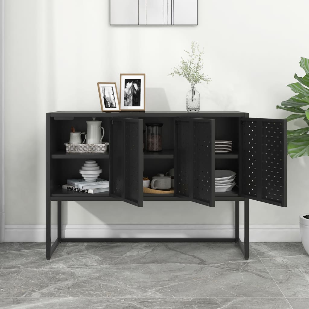 Sideboard | Black | Steel | Medium | Sideboard | Rectangular | Modern