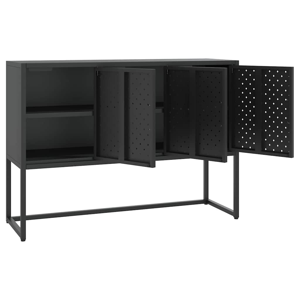 335868 vidaXL Sideboard Black 105x35x75 cm Steel