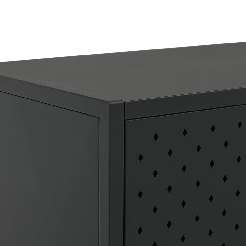 335868 vidaXL Sideboard Black 105x35x75 cm Steel