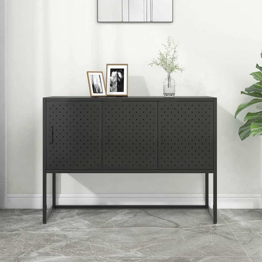 335868 vidaXL Sideboard Black 105x35x75 cm Steel