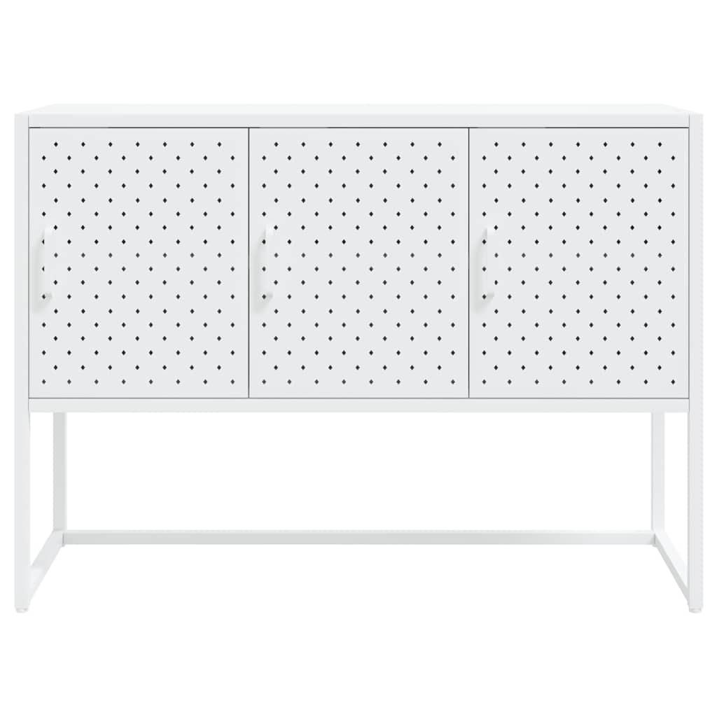 335869 vidaXL Sideboard White 105x35x75 cm Steel
