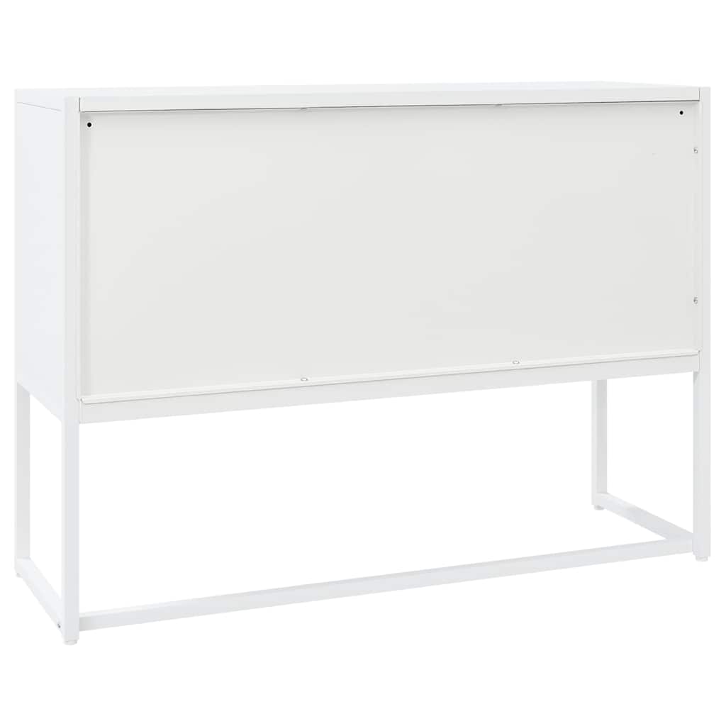 335869 vidaXL Sideboard White 105x35x75 cm Steel