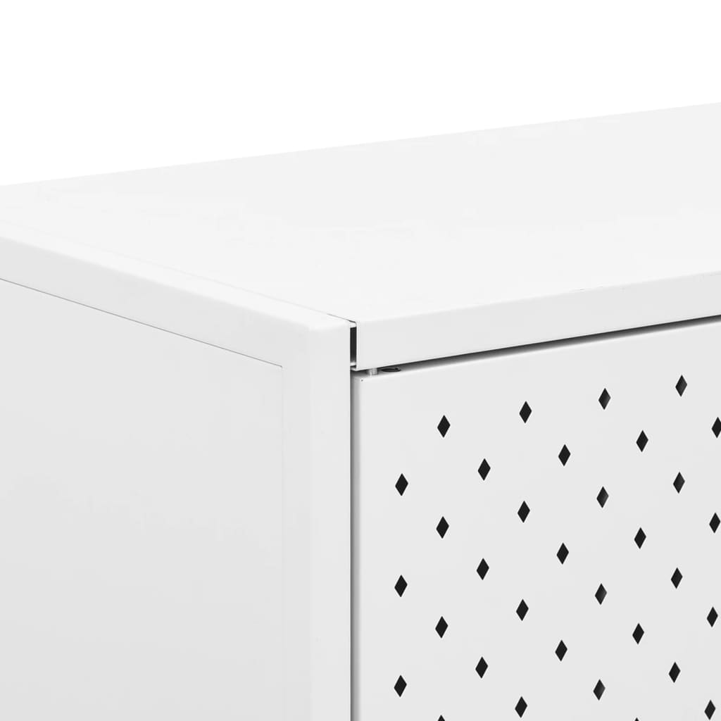 Sideboard White 105x35x75 cm Steel