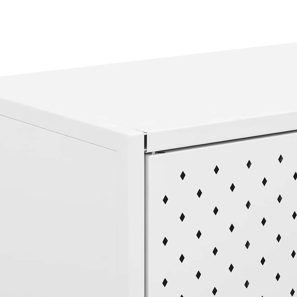 335869 vidaXL Sideboard White 105x35x75 cm Steel