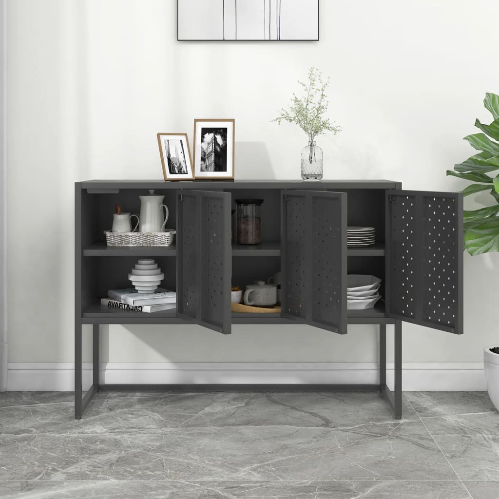 335870 vidaXL Sideboard Anthracite 105x35x75 cm Steel