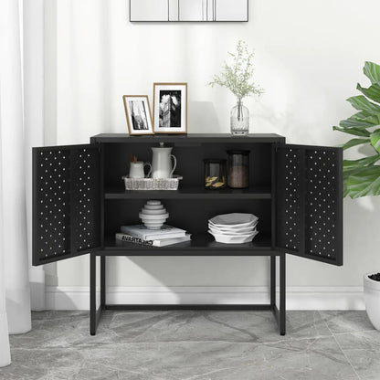 Sideboard Black 75x35x75 cm Steel