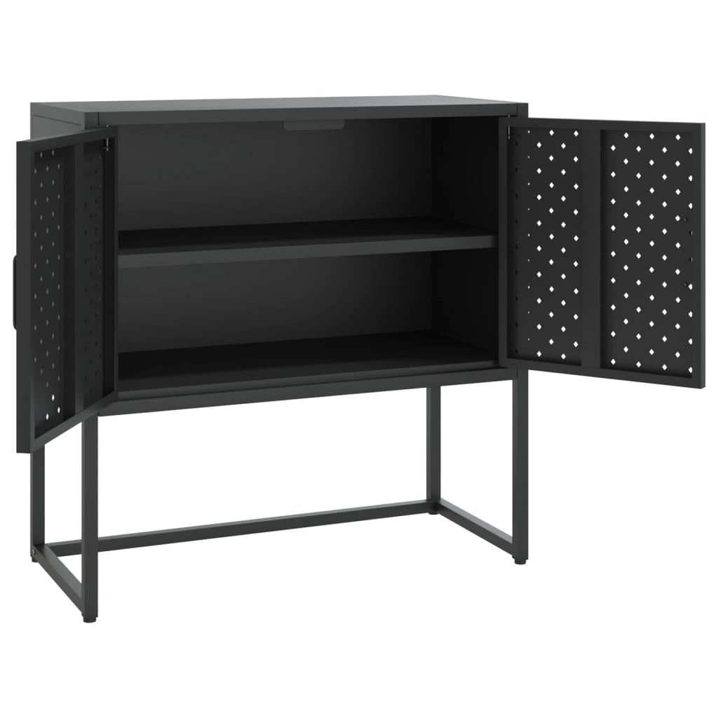Sideboard Black 75x35x75 cm Steel