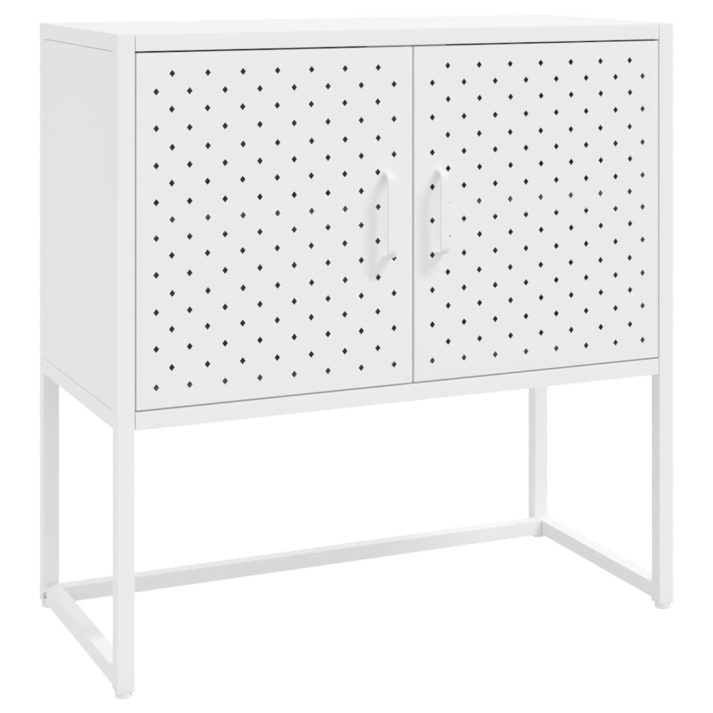 335872 vidaXL Sideboard White 75x35x75 cm Steel