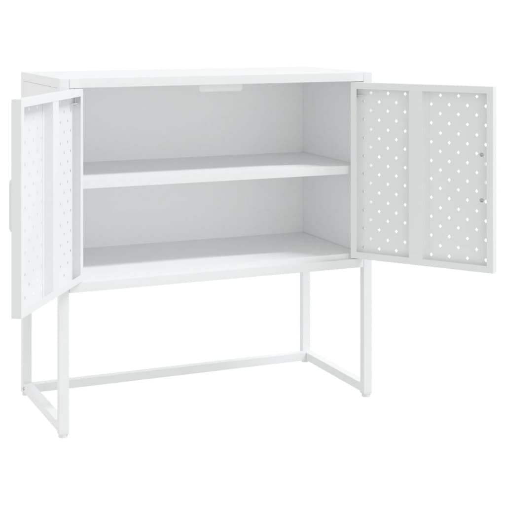 Sideboard White 75x35x75 cm Steel