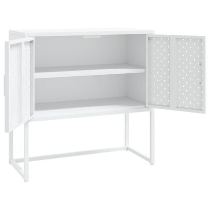 Sideboard White 75x35x75 cm Steel