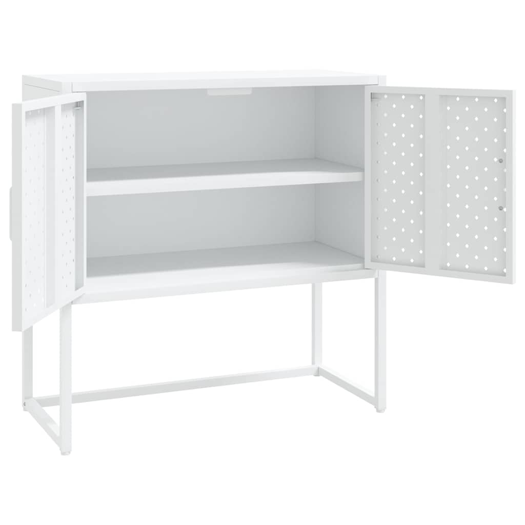 335872 vidaXL Sideboard White 75x35x75 cm Steel
