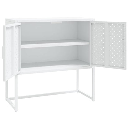 335872 vidaXL Sideboard White 75x35x75 cm Steel
