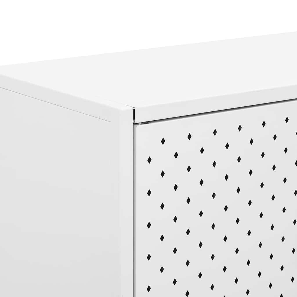 335872 vidaXL Sideboard White 75x35x75 cm Steel