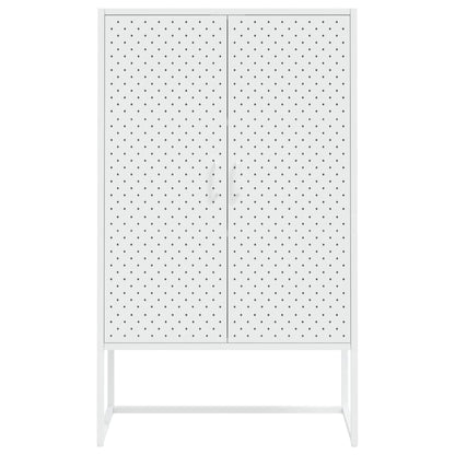Highboard White 80x35x135 cm Steel