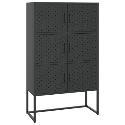 Highboard | Black | Steel | Medium | Highboard Cabinet | Rectangular