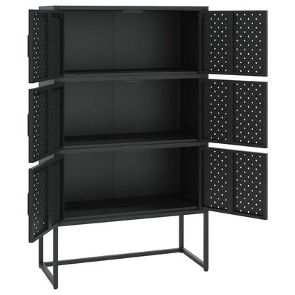 Highboard | Black | Steel | Medium | Highboard Cabinet | Rectangular