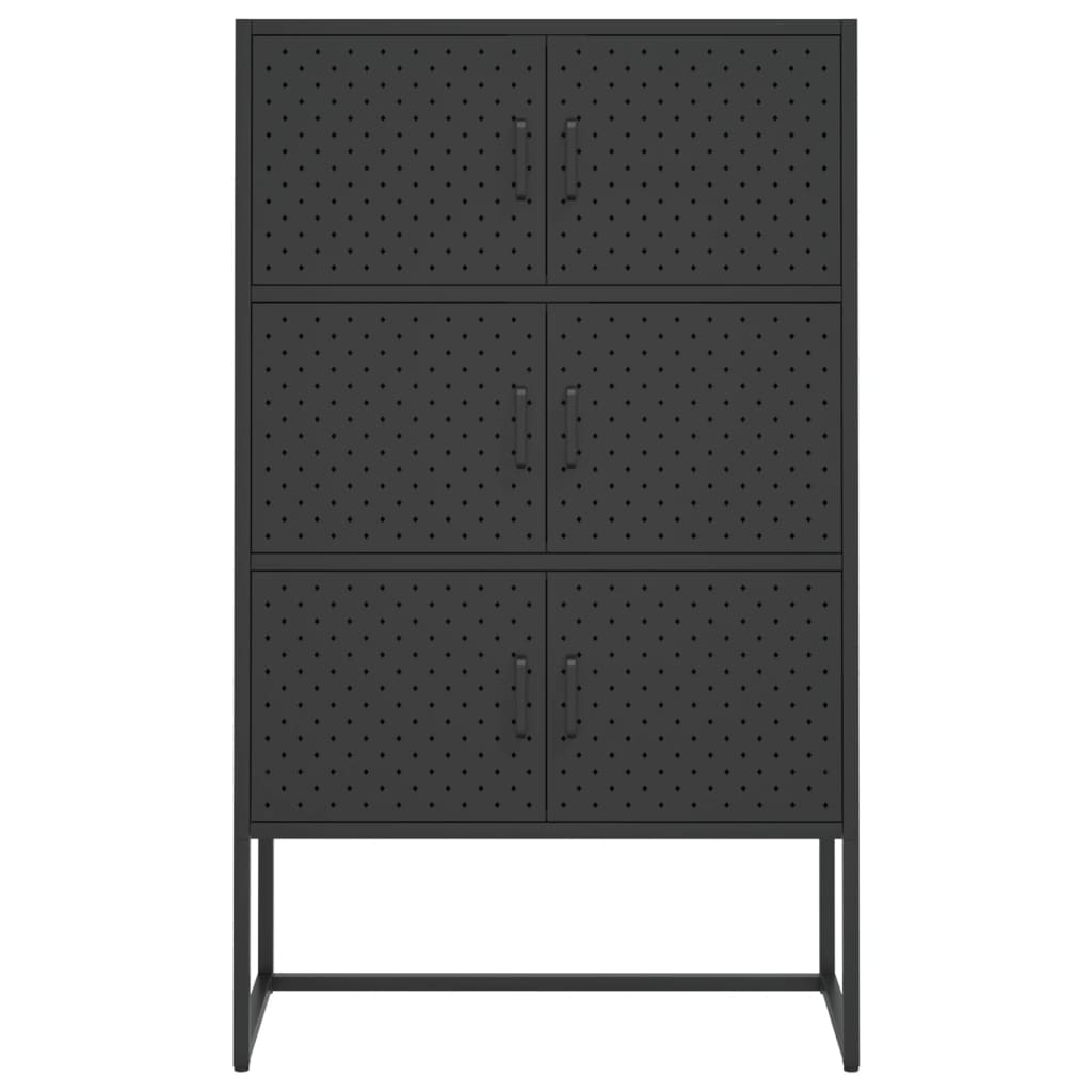 Highboard | Black | Steel | Medium | Highboard Cabinet | Rectangular