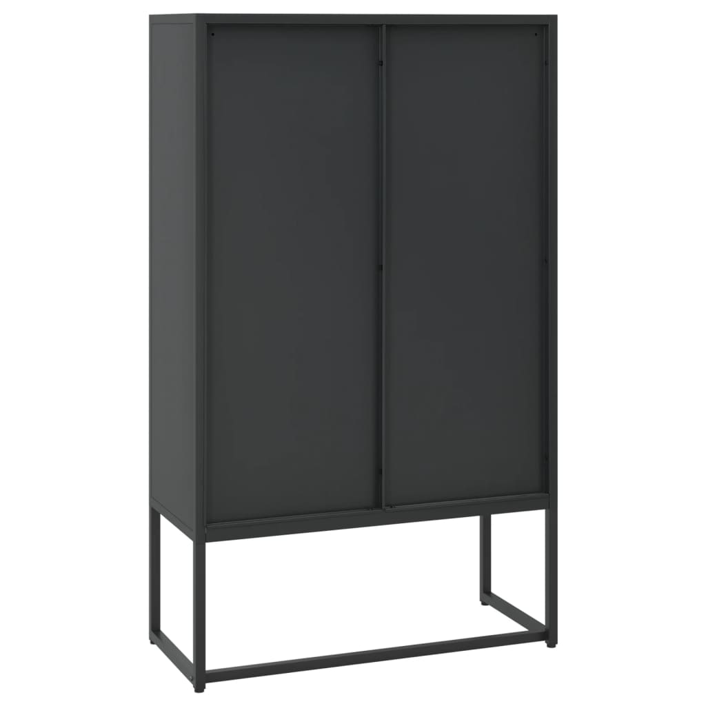 Highboard | Black | Steel | Medium | Highboard Cabinet | Rectangular