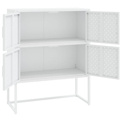 Highboard White 80x35x100 cm Steel