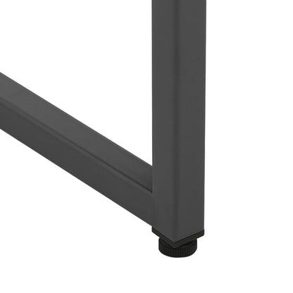 Highboard Anthracite 80x35x135 cm Steel and Tempered Glass