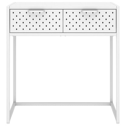 Console Table White 72x35x75 cm Steel