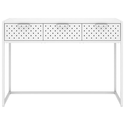 Console Table White 106x35x75 cm Steel