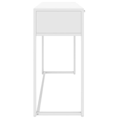 Console Table White 106x35x75 cm Steel