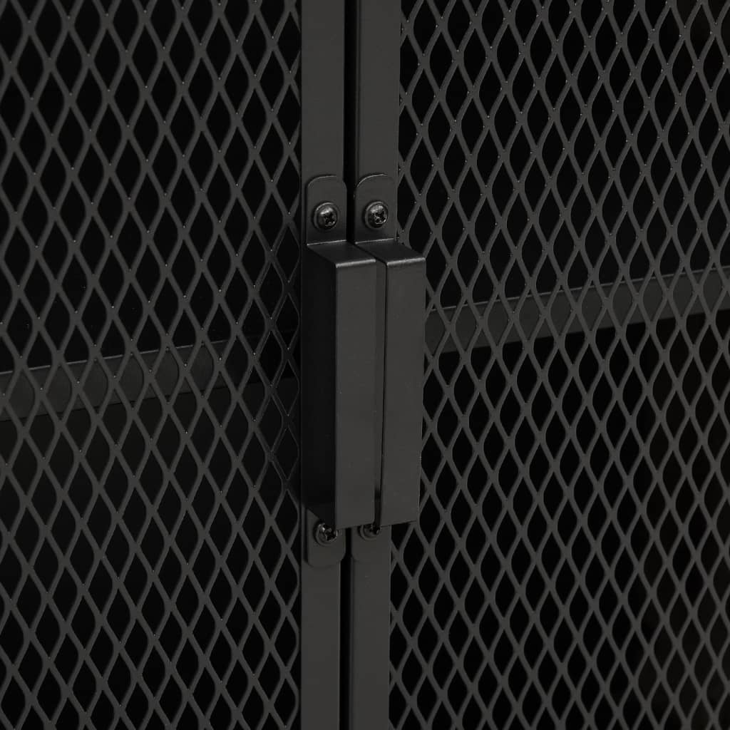 Storage Cabinet Rustic Brown 72x36x82 cm Metal and MDF