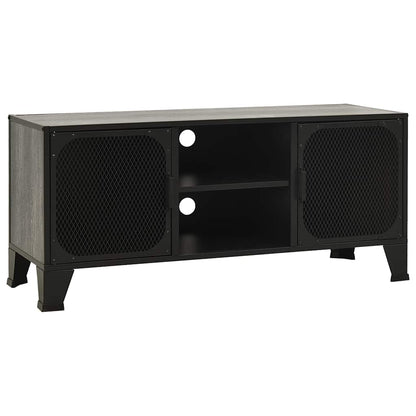 335910 vidaXL TV Cabinet Grey 105x36x47 cm Metal and MDF