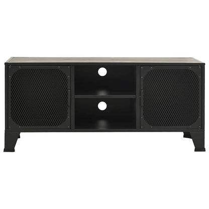 335910 vidaXL TV Cabinet Grey 105x36x47 cm Metal and MDF