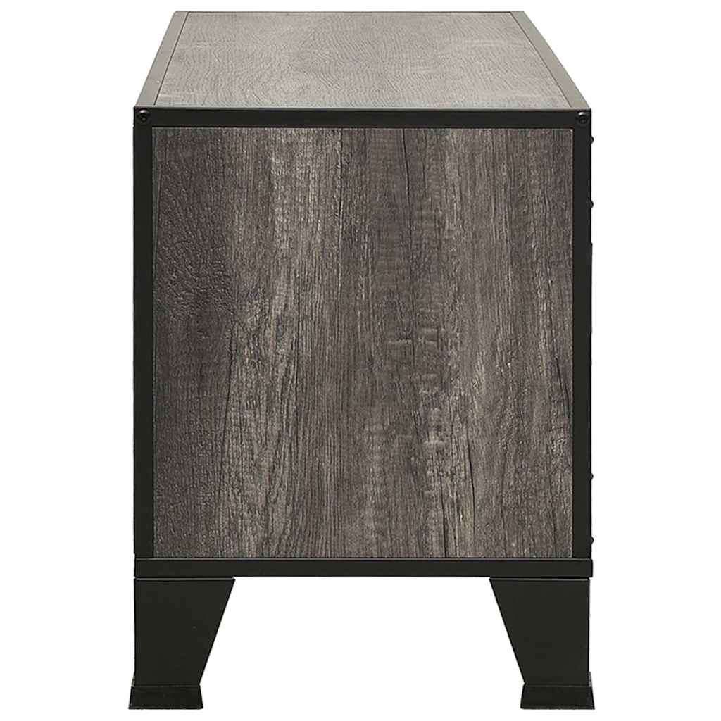 335910 vidaXL TV Cabinet Grey 105x36x47 cm Metal and MDF