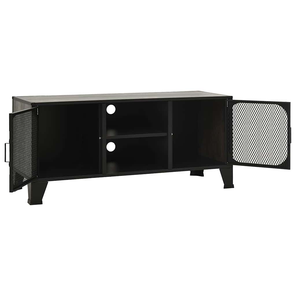 335910 vidaXL TV Cabinet Grey 105x36x47 cm Metal and MDF