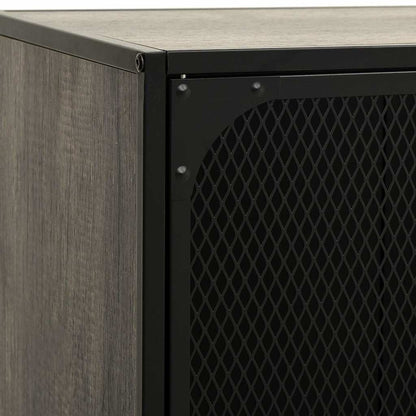 335910 vidaXL TV Cabinet Grey 105x36x47 cm Metal and MDF