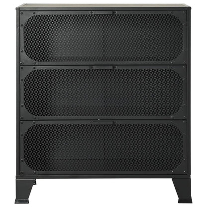 Storage Cabinet | Grey | Metal and MDF | Medium | Storage Cabinet