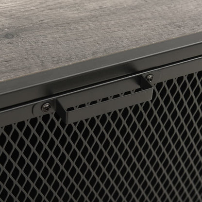Storage Cabinet | Grey | Metal and MDF | Medium | Storage Cabinet