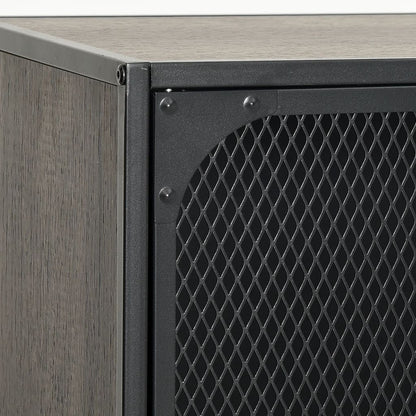 Storage Cabinet | Grey | Metal and MDF | Medium | Storage Cabinet