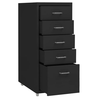 Mobile File Cabinet | Black | Metal | Medium | Mobile File Cabinet