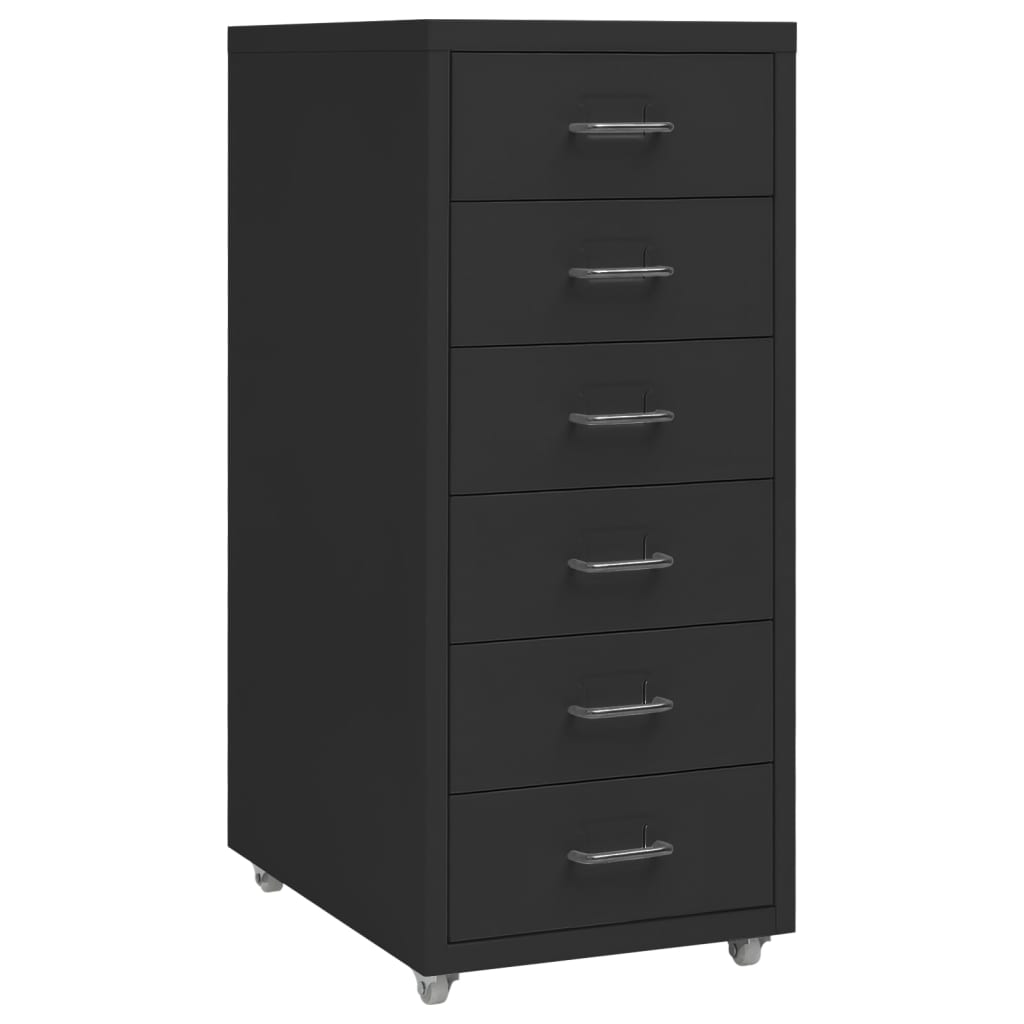Mobile File Cabinet | Black | Metal | Medium | Mobile File Cabinet