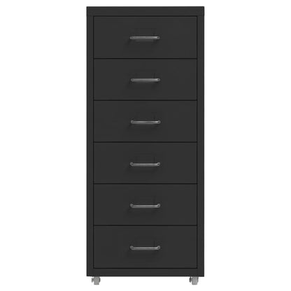 Mobile File Cabinet | Black | Metal | Medium | Mobile File Cabinet