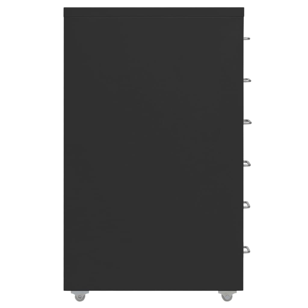 Mobile File Cabinet | Black | Metal | Medium | Mobile File Cabinet
