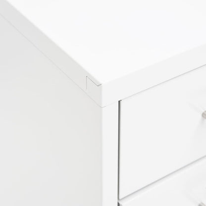 Mobile File Cabinet | White | Metal | Tall and slim | Rollable