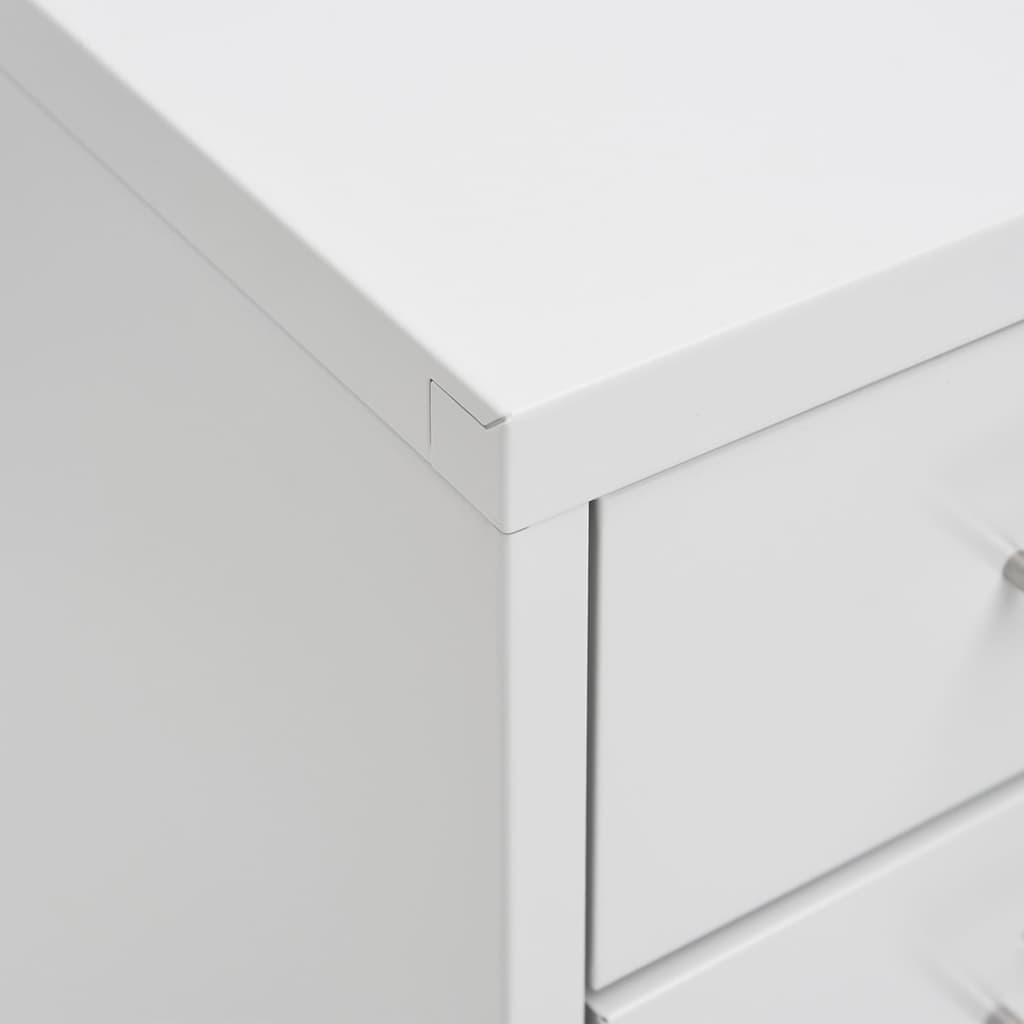 Mobile File Cabinet | Grey | Metal | 28x41x109 cm | Rollable