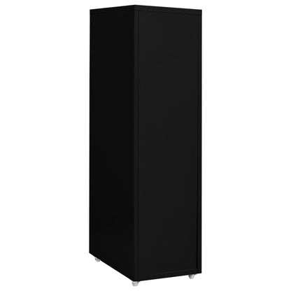 Mobile File Cabinet | Black | Metal | Tall | Sleek | Mobile File Cabinet