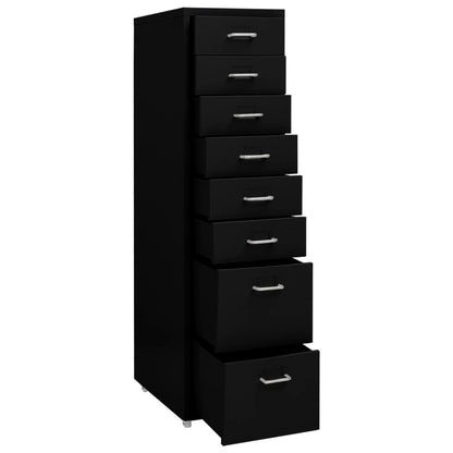 Mobile File Cabinet | Black | Metal | Tall | Sleek | Mobile File Cabinet