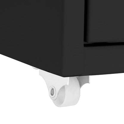 Mobile File Cabinet | Black | Metal | Tall | Sleek | Mobile File Cabinet